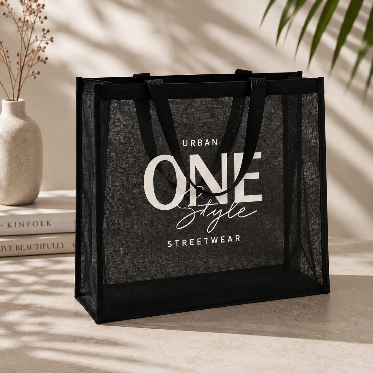 Custom Mesh Nylon Tote Bags